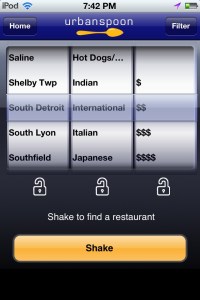 Urbanspoon app