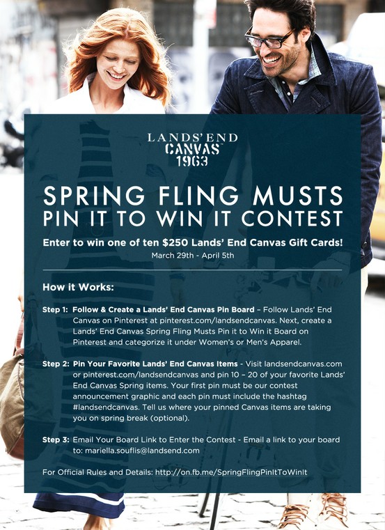 Land's End Pinterest Spring Fling Contest