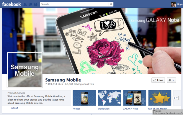 Samsung Facebook Timeline Profile