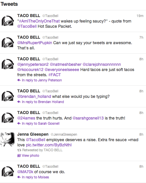 Taco Bell Twitter Brands using Twitter Bryan Nagy