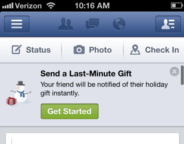 Facebook Gifts Holidays Social Media Bryan Nagy