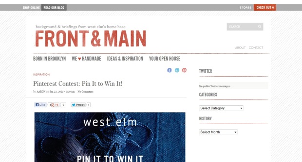 west elm pinterest contest Bryan Nagy website