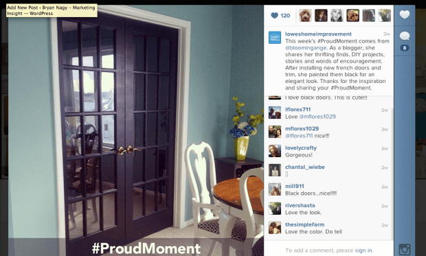 The winner of the week on Instagram #ProudMoment.