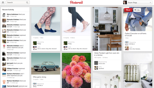 Pinterest Site Redesign New Look Bryan Nagy