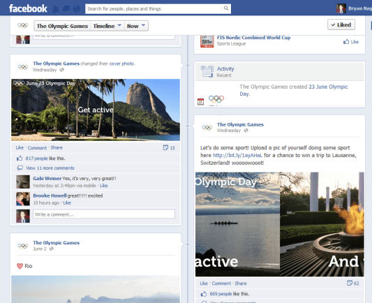 Olympics Marketing Campaign  Facebook Page Bryan Nagy