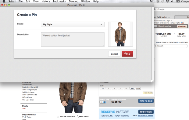Pinned content is shared with a user's followers on Pinterest.