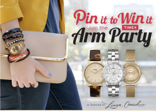 Timex has joined the movement towards Pin to Win contests on Pinterest