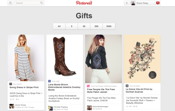 Pinterest Released Gifts Feed for Businesses